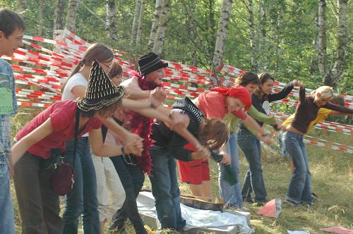 Jugendliche beim Theaterworkshop